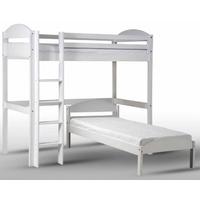 Verona Maximus Whitewash Pine L Shape High Sleeper Bed