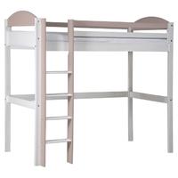 Verona Maximus Whitewash Pine and Pink High Sleeper Bed