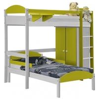 Verona Maximus Whitewash Pine and Lime L Shape High Sleeper Bed Set 1