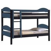 verona maximus graphite pine and blue 3ft single bunk bed