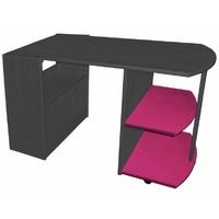 Verona Graphite Pine and Fuchsia Mid Sleeper Pull Out Desk