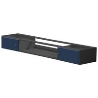 Verona Catania Graphite Pine and Blue Underbed Cupboards With Open Shelf