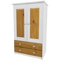 Verona Whitewash Pine and Antique Tall Boy with 2 Drawer