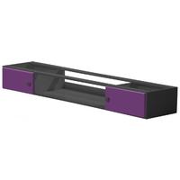 verona catania graphite pine and lilac underbed cupboards with open sh ...