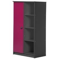 Verona Avola Graphite Pine and Fuchsia with 1 Door Storage Unit