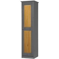 Verona Graphite Pine and Antique 1 Door Wardrobe