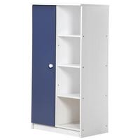 Verona Avola Whitewash Pine and Blue with 1 Door Storage Unit