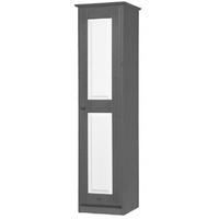 Verona Graphite Pine and White 1 Door Wardrobe