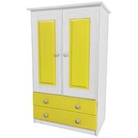 Verona Whitewash Pine and Lime Tall Boy with 2 Drawer