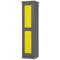 Verona Graphite Pine and Lime 1 Door Wardrobe