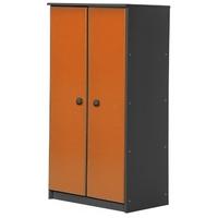 Verona Avola Graphite Pine and Orange with 2 Door Storage Unit