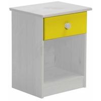 Verona Whitewash Pine and Lime 1 Drawer Bedside Cabinet