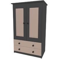 Verona Graphite Pine and Pink Tall Boy with 2 Drawer