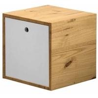 verona antique pine and white cube with lid