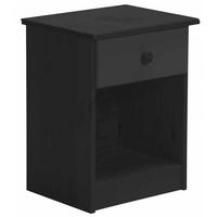 Verona Graphite Pine 1 Drawer Bedside Cabinet