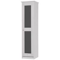 Verona Whitewash Pine and Graphite 1 Door Wardrobe