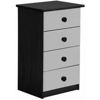 Verona Graphite Pine and White 4 Chest of Drawer