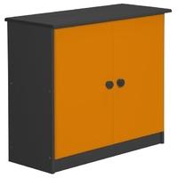 Verona Ribera Graphite Pine and Orange Cupboard