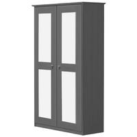 Verona Graphite Pine and White 2 Door Wardrobe