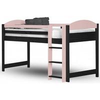 Verona Maximus Graphite Pine and Pink 3ft Mid Sleeper Bed