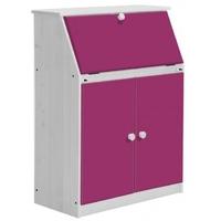 Verona Whitewash Pine and Fuchsia Hobby Desk