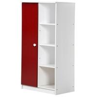 Verona Avola Whitewash Pine and Red with 1 Door Storage Unit