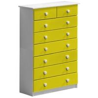 Verona Whitewash Pine and Lime 6+2 Chest of Drawer