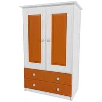 Verona Whitewash Pine and Orange Tall Boy with 2 Drawer