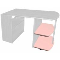 Verona Whitewash Pine and Pink Mid Sleeper Pull Out Desk