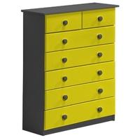 Verona Graphite Pine and Lime 5+2 Chest of Drawer