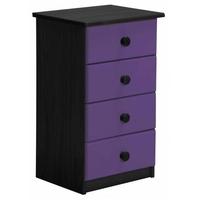 Verona Graphite Pine and Lilac 4 Chest of Drawer