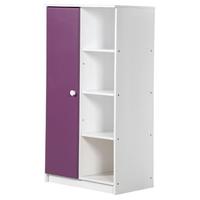 verona avola whitewash pine and lilac with 1 door storage unit