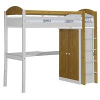 verona maximus whitewash pine and antique standard high sleeper bed se ...