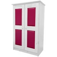 Verona Whitewash Pine and Fuchsia Tall Boy