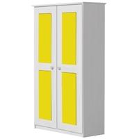 Verona Whitewash Pine and Lime 2 Door Wardrobe