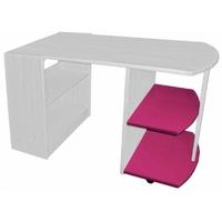 verona whitewash pine and fuchsia mid sleeper pull out desk