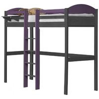 Verona Maximus Graphite Pine and Lilac with Central Ladder High Sleeper Bed