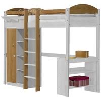 Verona Maximus Whitewash Pine and Antique with Central Ladder High Sleeper Bed Set 1