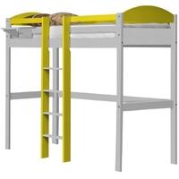 Verona Maximus Whitewash Pine and Lime with Central Ladder High Sleeper Bed