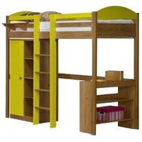 Verona Maximus Antique Pine and Lime with Central Ladder High Sleeper Bed Set 1