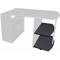 Verona Whitewash Pine and Graphite Mid Sleeper Pull Out Desk