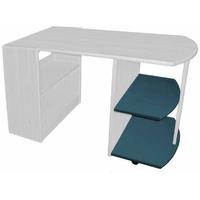 Verona Whitewash Pine and Blue Mid Sleeper Pull Out Desk
