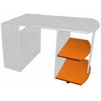 verona whitewash pine and orange mid sleeper pull out desk