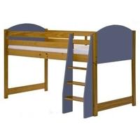 Verona Antique Pine and Blue 3ft Mid Sleeper Bed