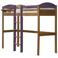 Verona Maximus Antique Pine and Lilac with Central Ladder High Sleeper Bed