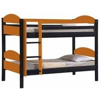 verona maximus graphite pine and orange 3ft single bunk bed