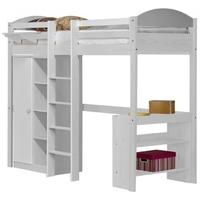 Verona Maximus Whitewash Pine Central Ladder High Sleeper Bed Set 1