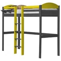 verona maximus graphite pine and lime with central ladder high sleeper ...