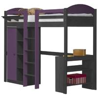 verona maximus graphite pine and lilac with central ladder high sleepe ...