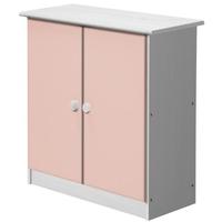 Verona Whitewash Pine and Pink Mid Sleeper Cupboard